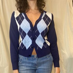 Plaid preppy tartan sweater